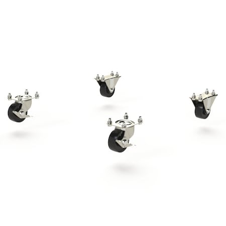 Saginaw Control & Engineering Kit, Caster, 4PK SCE-CAKR